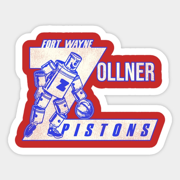 Defunct Fort Wayne Zollner Pistons Basketball Team Sticker by Defunctland